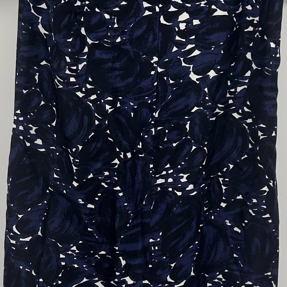 Rene Lezard Silk Navy and White Print Midi Dress EU 38 | V354 - Picture 7 of 8